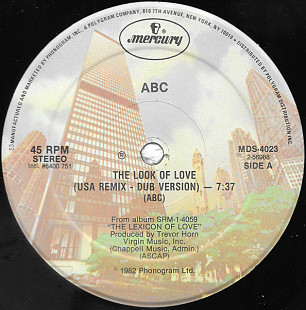 ABC - The Look Of Love (USA Remix - Dub Version) (1982) VG 12" 45 RPM