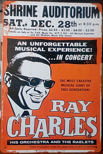 Табличка (настенная) сувенир Ray Charles