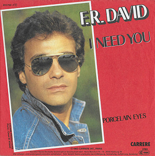 F.R. David - I Need You (1983) NM- 7" 45 RPM Single