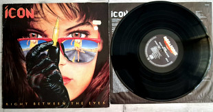 ICON RIGHT BETWEEN THE EYES ( ATLANTIC / MEGAFORCE 782 010-1 A2/B2 ) 1989 GER