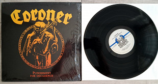 CORONER PUNISHMENT FOR DECADENCE ( NOISE FW 44269 ) SCHRINK , JACKET made in CANADA 1988 US