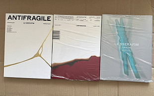 CD_Лот 3ри издания K-рор Le Sserafim полная комплектация (antifragile, unforgiven, crazy) - новый