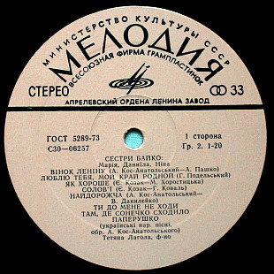 СЕСТРИ БАЙКО «Співають Сестри Байко» ℗1977