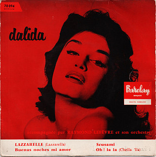 Dalida - Lazzarelle - 6 (1957) VG+ 7" 45 RPM EP