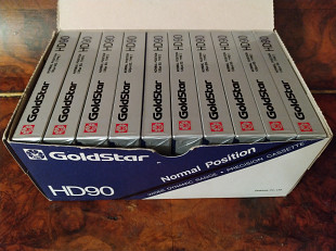 Aудиокассеты: Vintage Cassette (New!) =GOLDSTAR HD90= (Made in Seoul//10-шт)