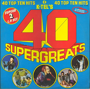 Various - K-Tel's 40 Super Greats (1975) VG+ 2×LPs
