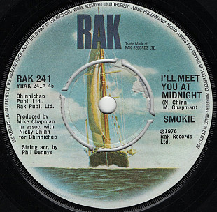 Smokie - I'll Meet You At Midnight (1976) NM- 7" 45 RPM Single