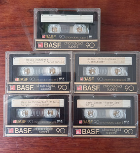 Аудиокассеты BASF chromdioxid II 90, 5шт. Германия