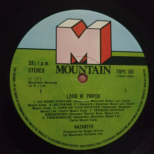 Nazareth Loud n Proud UK press lp vinyl