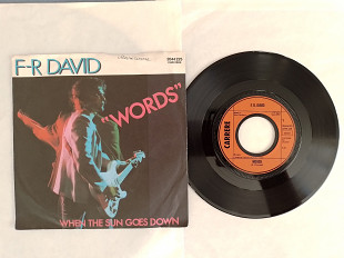 F.R.David Words/When the sun goes down. single