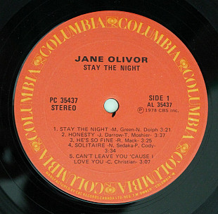 Jane Olivor - Stay The Night (1978) NM-