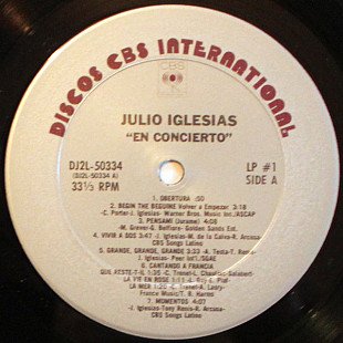 Julio Iglesias - En Concierto (1983) VG+ 2×LPs, Gatefold