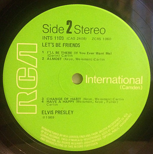 Elvis Presley - Let's Be Friends (1970) VG+
