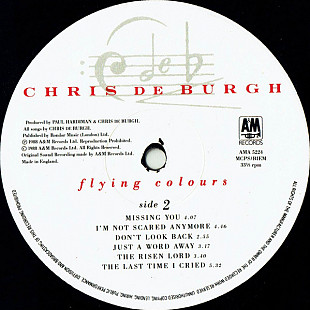 Chris de Burgh - Flying Colours (1988) NM-