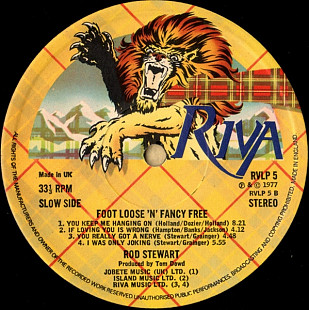 Rod Stewart - Foot Loose & Fancy Free (1977) VG+