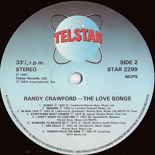 Randy Crawford - The Love Songs (1987) VG+