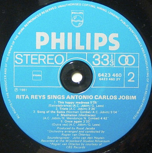 Rita Reys - Sings Antonio Carlos Jobim (1981) NM-
