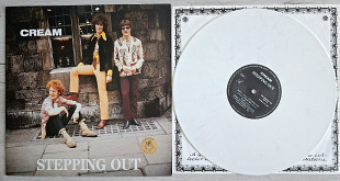 CREAM ( CLAPTON, BAKER, BRUCE ) STEPPING OUT ( SWINGIN' PIG TSP 014 ) WHITW VINYL , STICKER 1989 GERM