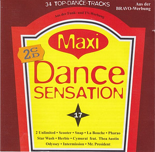 SCOOTER, LA BOUCHE, 2 UNLIMITED etc. 2xCD «Maxi Dance Sensation 17» ℗1995
