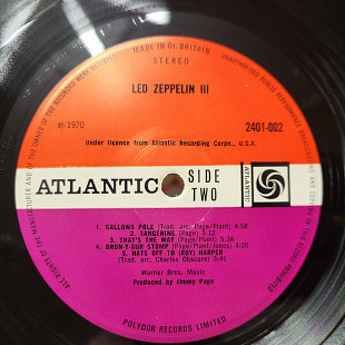 Led Zeppelin III UK plum Mint-