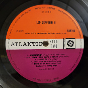 Led Zeppelin II UK NM plum 1969