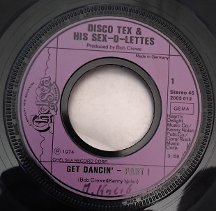 Disco Tex & The Sex-O-Lettes* – Get Dancin' - Part 1 \ Part 2 (UK) 1974 VG\VG+\EX
