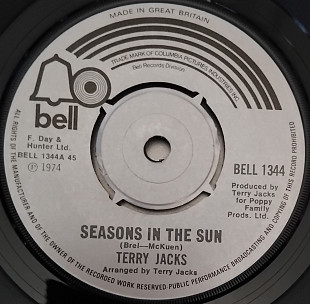 Terry Jacks – Seasons In The Sun \ Put The Bone In 1974 (UK) VG\VG+\EX