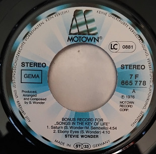 Stevie Wonder – A Something's Extra 1976 (Germany) VG\VG+\EX