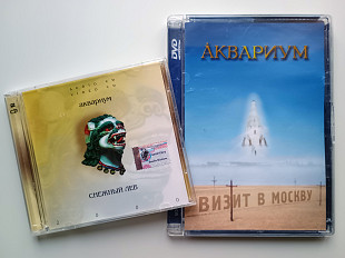 Аквариум Гребенщиков Снежный Лев CD + VCD фірмове видання + DVD Аквариум - Визит В Москву,