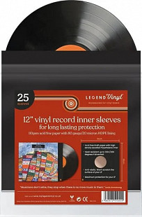 Legend Vinyl LV19 Pack - HDPE Lined Acid Free Kraft Paper Обкладинки для LP (12" Vinyl) 25 Black