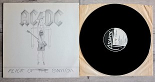 AC / DC FLICK OF THE SWITCH ( ATLANTIC 78-0100-1 A/B ) EBOSSED COVER 1983 GER
