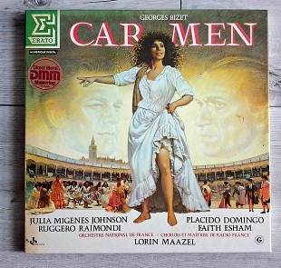 GEORGES BIZET CARMEN with Placido Domingo 3 LP BOX ( ERATOZL 30920 ) with Giga Booklet 1984 GERMAN
