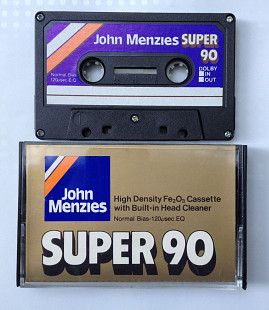 Аудиокассета John Menzies Super 90