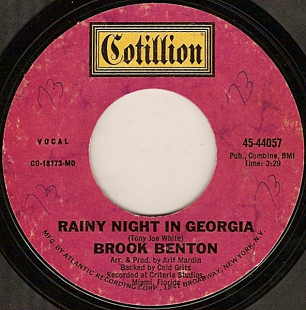 Brook Benton ‎– Rainy Night In Georgia